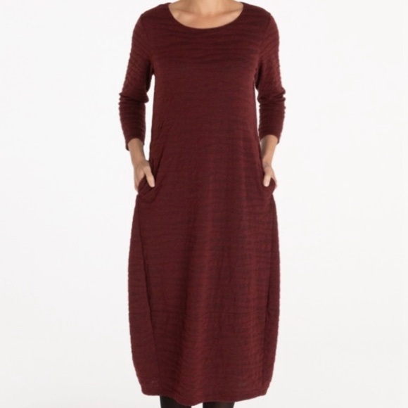 Cut Loose Textured Knit Maxi Dress Size Large Pockets - Picture 3 of 9